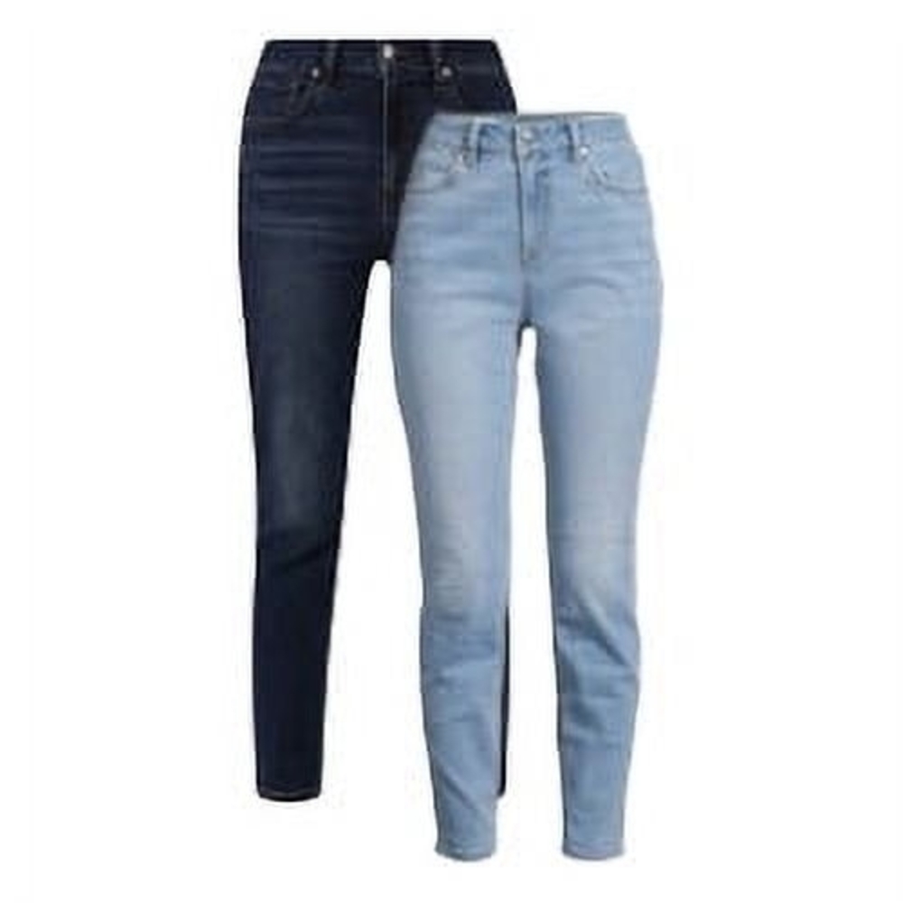 No Boundaries Women’s Skinny Jeans - Light Blue & Dark Indigo